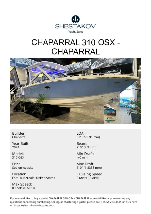 Chaparral 310 OSX - 310 OSX - 2025