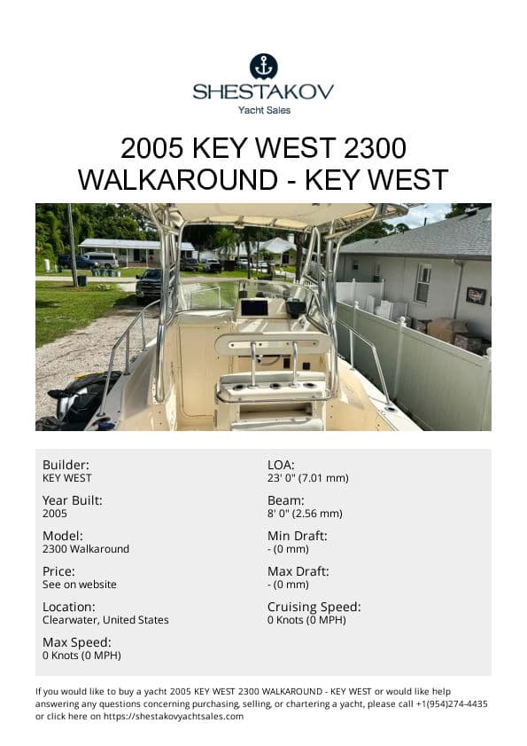 2005 Key West 2300 Walkaround - 2300 Walkaround - 2005