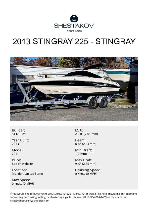 2013 Stingray 225 - 225 - 2013