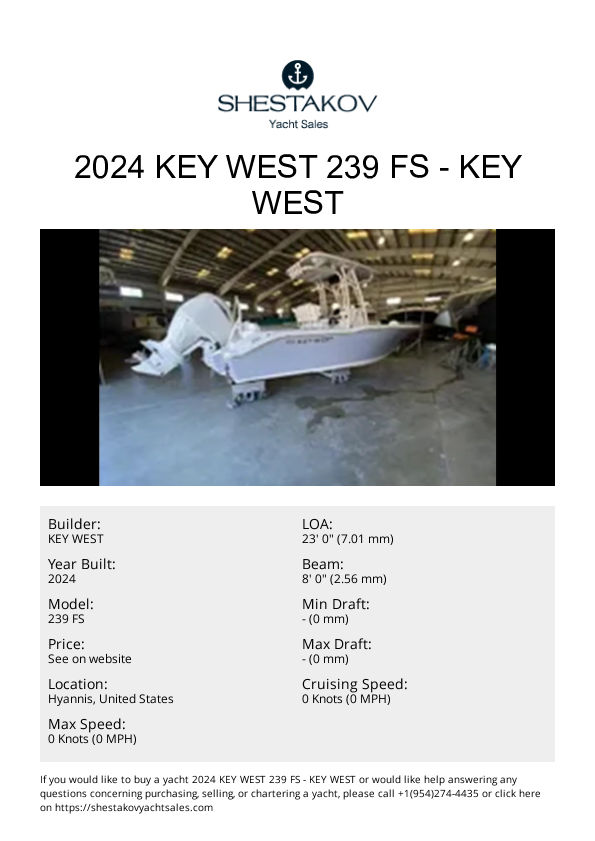 2024 Key West 239 FS - 239 FS - 2024