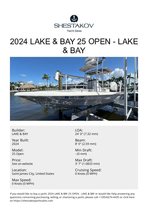 2024 Lake & Bay 25 Open - 25 Open - 2024