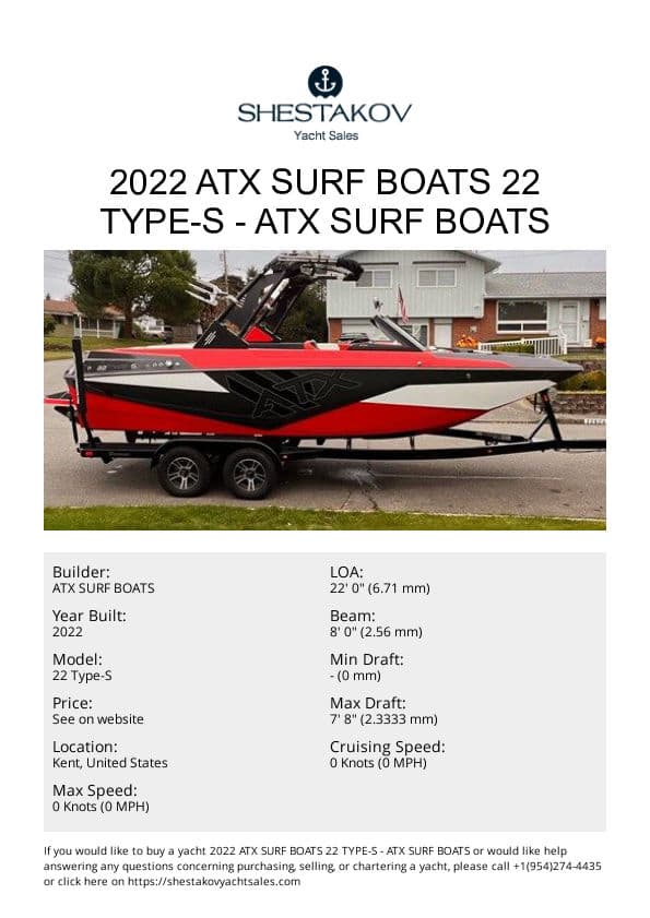 2022 ATX Surf Boats 22 Type-S - 22 Type-S - 2022