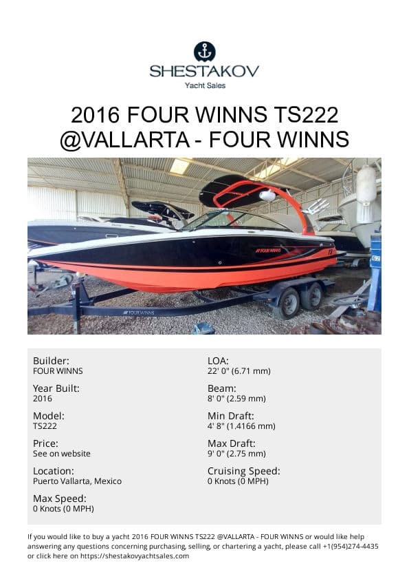 2016 Four Winns TS222 @Vallarta - TS222 - 2016