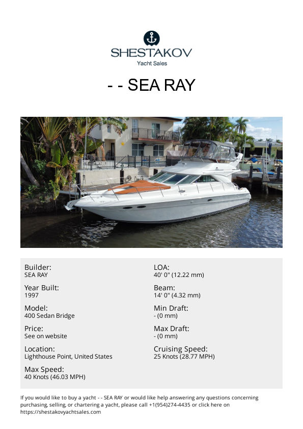 - - 400 Sedan Bridge - 1997