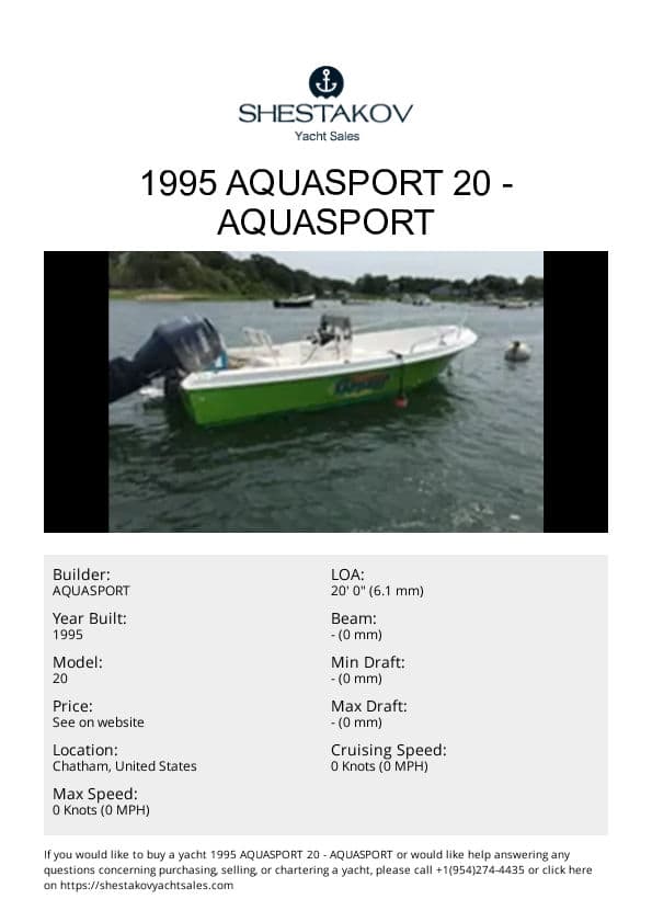 1995 Aquasport 20 - 20 - 1995