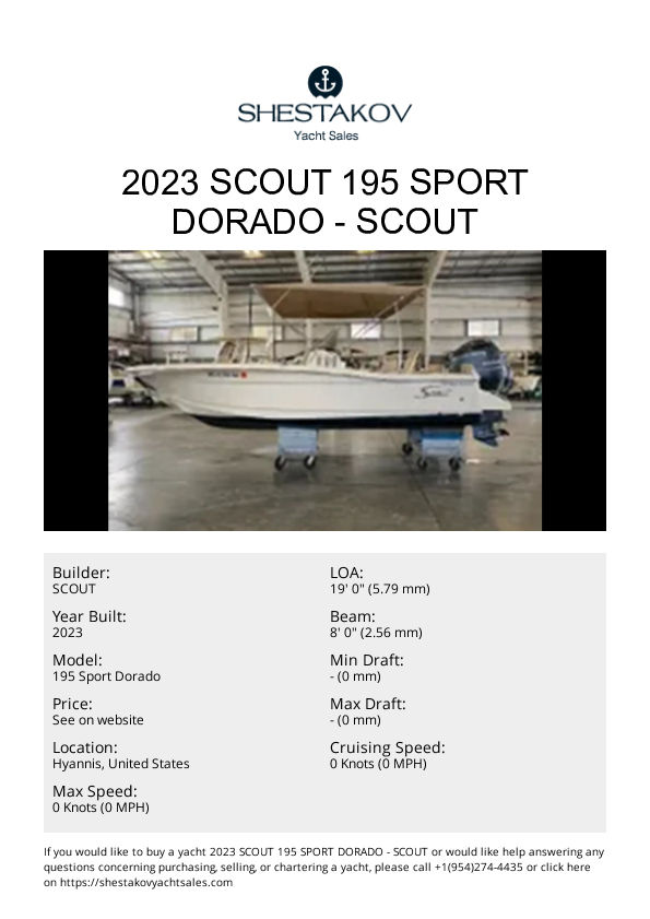 2023 Scout 195 Sport Dorado - 195 Sport Dorado - 2023