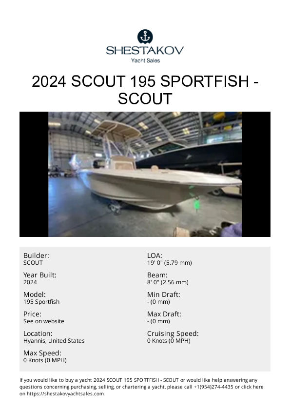 2024 Scout 195 Sportfish - 195 Sportfish - 2024