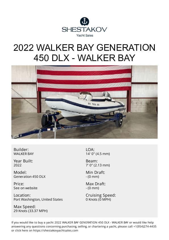 2022 Walker Bay Generation 450 DLX - Generation 450 DLX - 2022