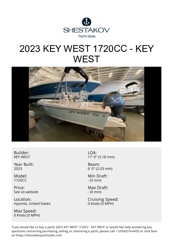 2023 Key West 1720CC - 1720CC - 2023