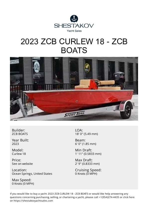 2023 ZCB Curlew 18 - Curlew 18 - 2023