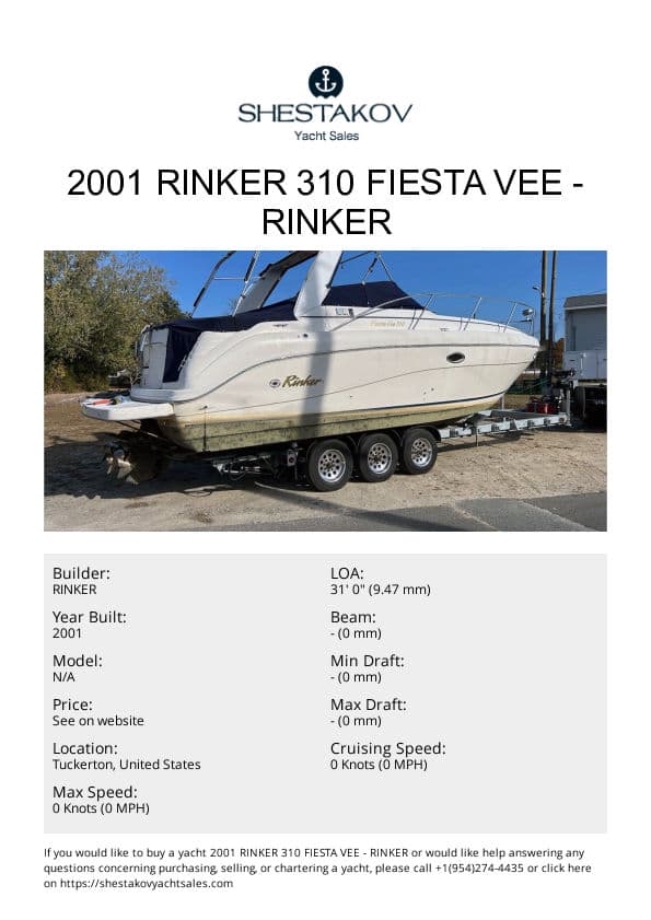 2001 RINKER 310 FIESTA VEE - undefined - 2001
