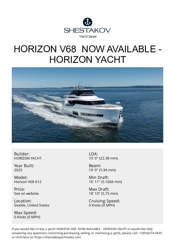 Horizon V68  NOW AVAILABLE - Horizon V68-612 - 2025