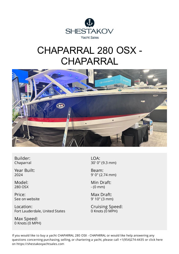Chaparral 280 OSX - 280 OSX - 2025