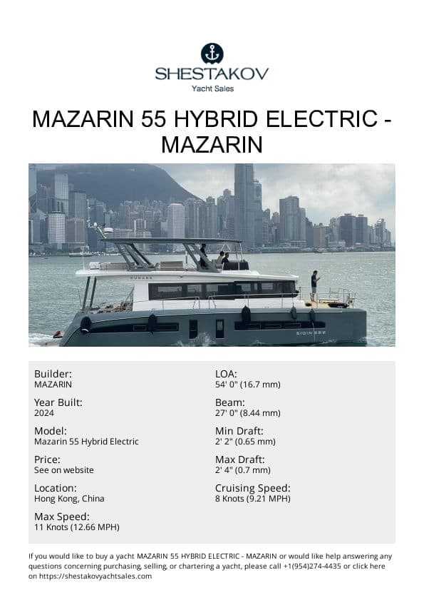 MAZARIN 55 Hybrid Electric - Mazarin 55 Hybrid Electric - 2024