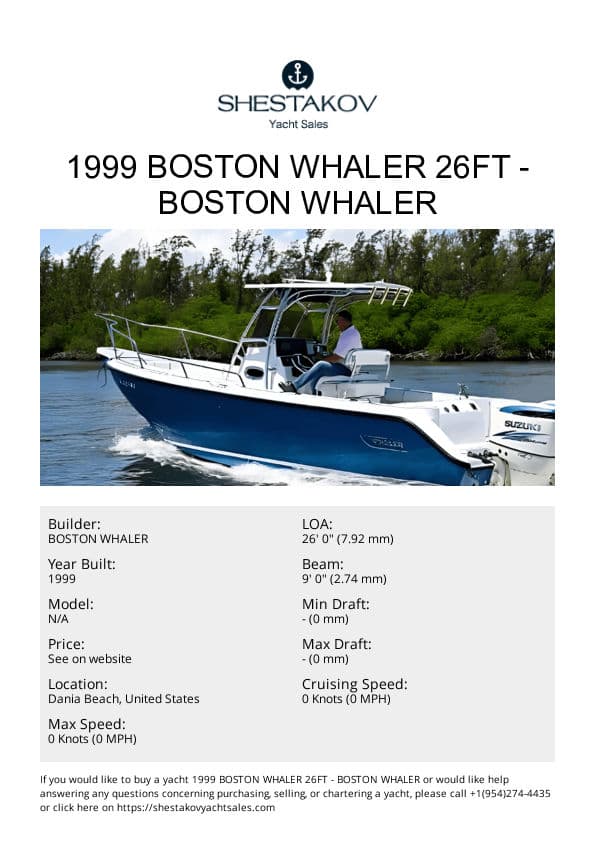 1999 Boston Whaler 26ft - undefined - 1999