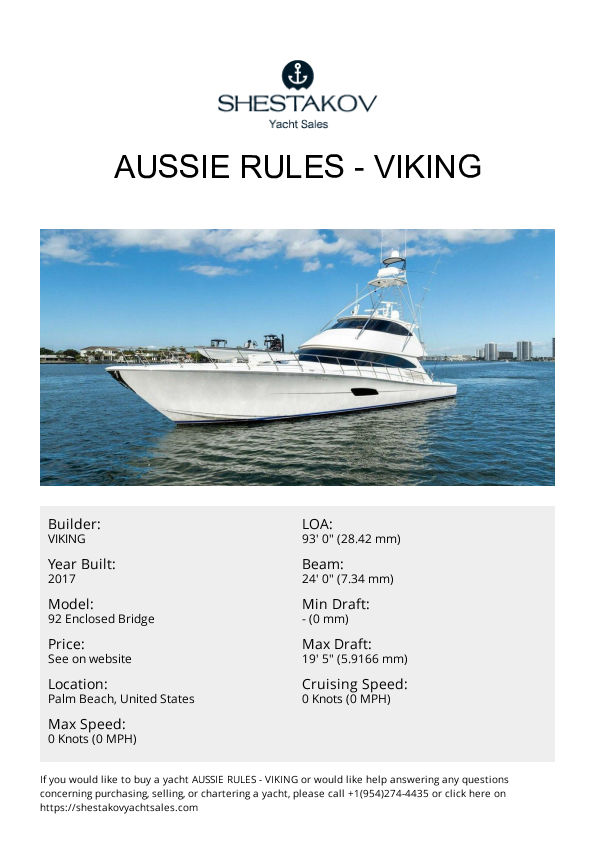 Aussie Rules - 92 Enclosed Bridge - 2017