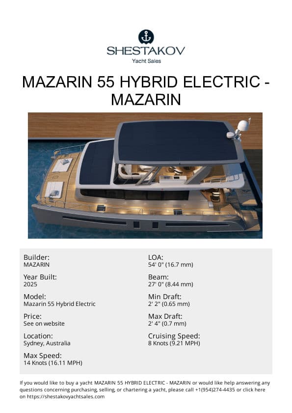 MAZARIN 55 Hybrid Electric - Mazarin 55 Hybrid Electric - 2025