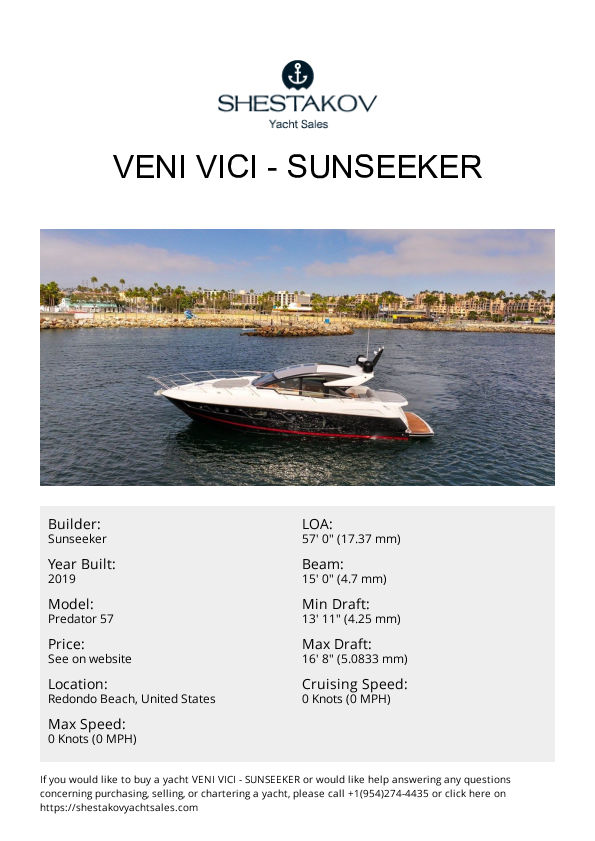 VENI VICI - Predator 57 - 2019