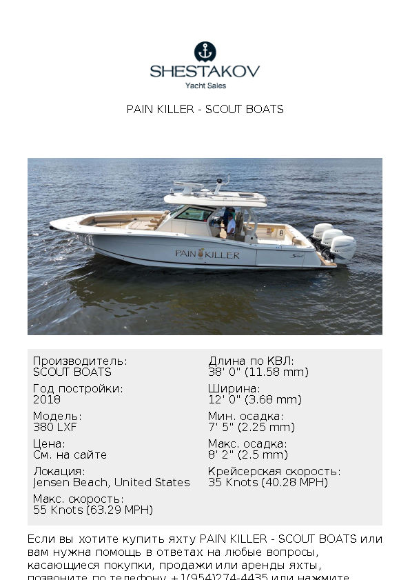 PAIN KILLER - 380 LXF - 2018