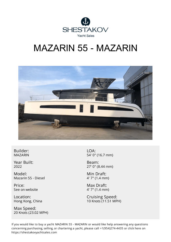 MAZARIN 55 - Mazarin 55 - Diesel - 2022