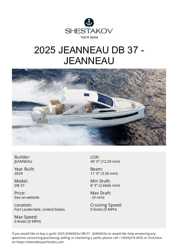 2025 Jeanneau DB 37 - DB 37 - 2025