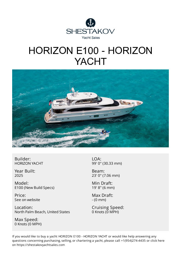 Horizon E98 - E98 (New Build Specs) - 2026