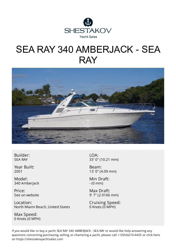Sea Ray 340 Amberjack - 340 Amberjack - 2002