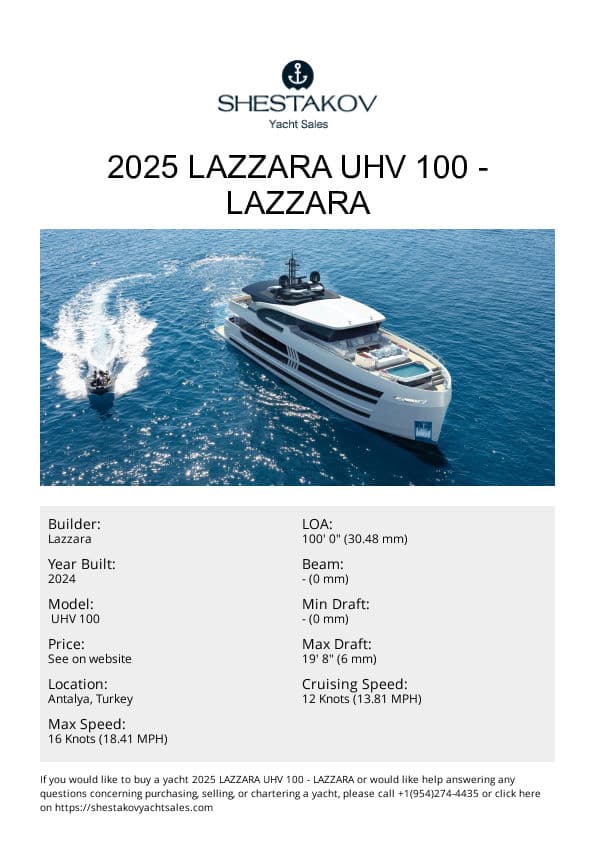 2026 Lazzara UHV 100 -  UHV 100 - 2026