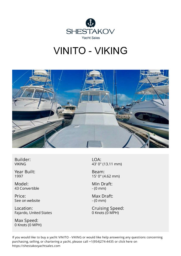 Vinito - 43 Convertible - 1997