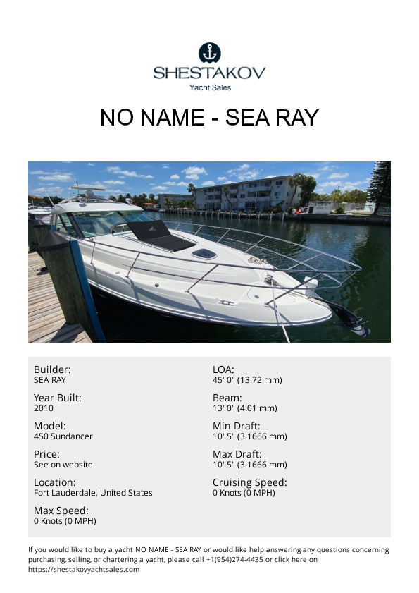 NO NAME - 450 Sundancer - 2010