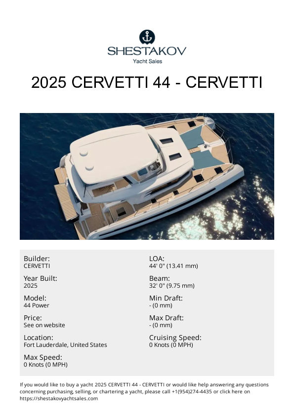 2025 Cervetti 44 - 44 Power - 2025