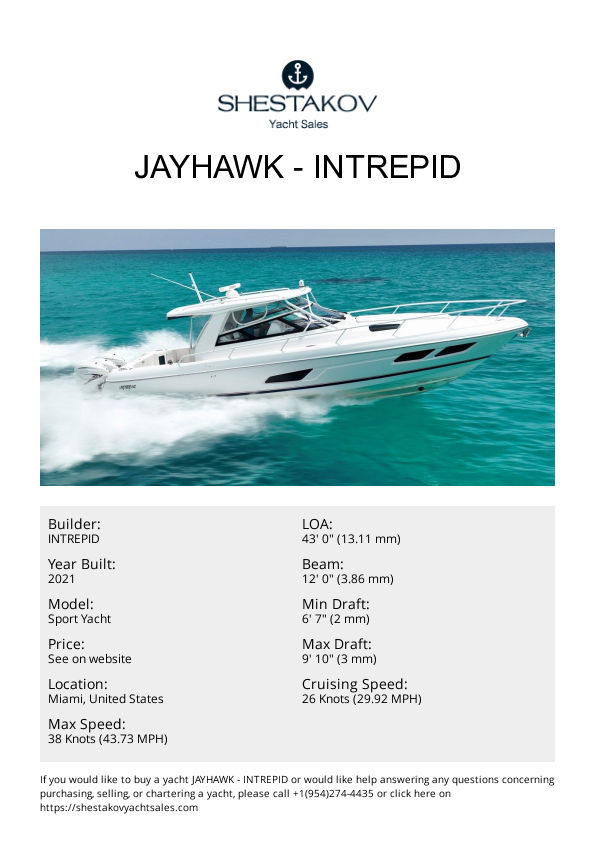 Jayhawk - Sport Yacht - 2021