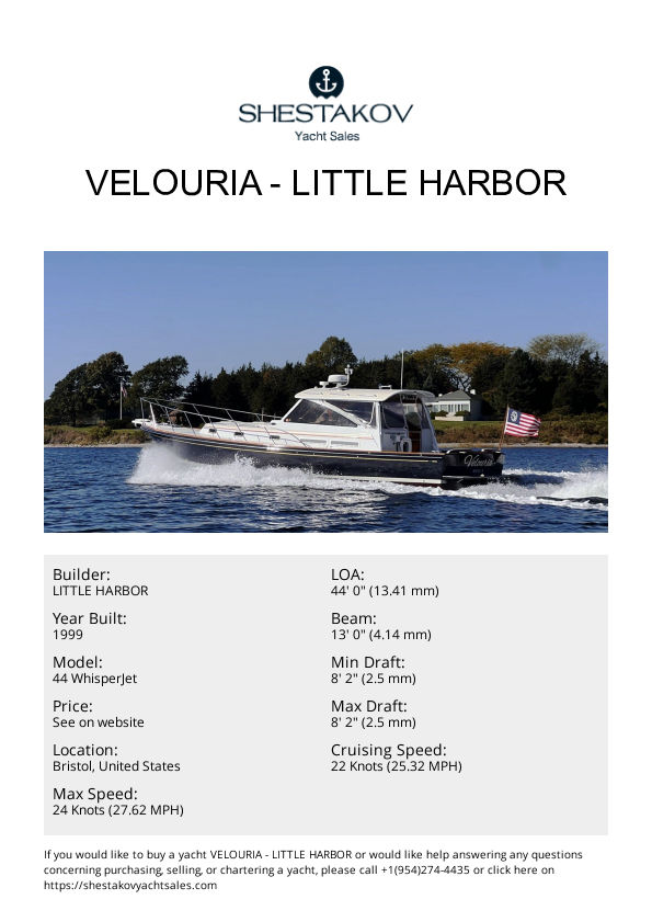 VELOURIA - 44 WhisperJet - 1999