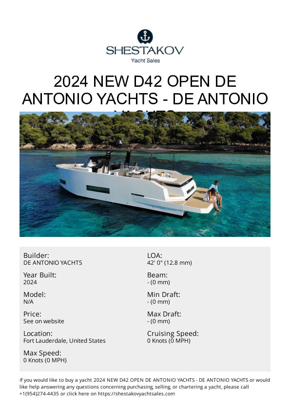 2024 NEW D42 OPEN DE ANTONIO YACHTS - undefined - 2024
