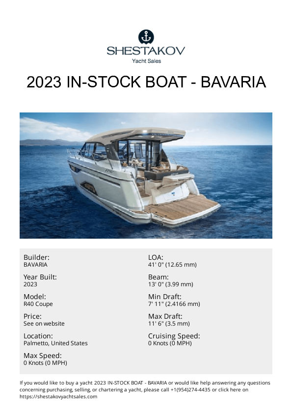 2023 IN-STOCK BOAT - R40 Coupe - 2023