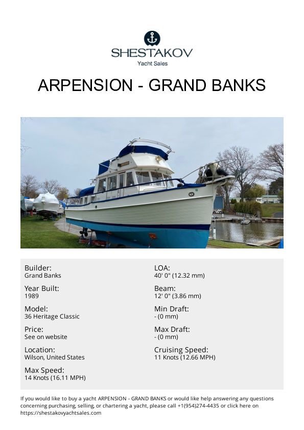 Arpension - 36 Heritage Classic - 1989