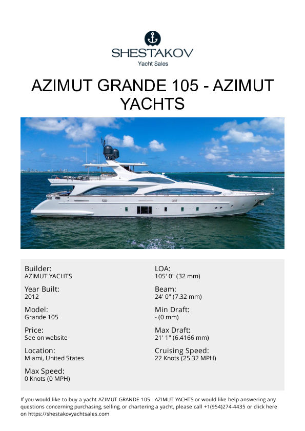 Azimut Grande 105 - Grande 105 - 2012