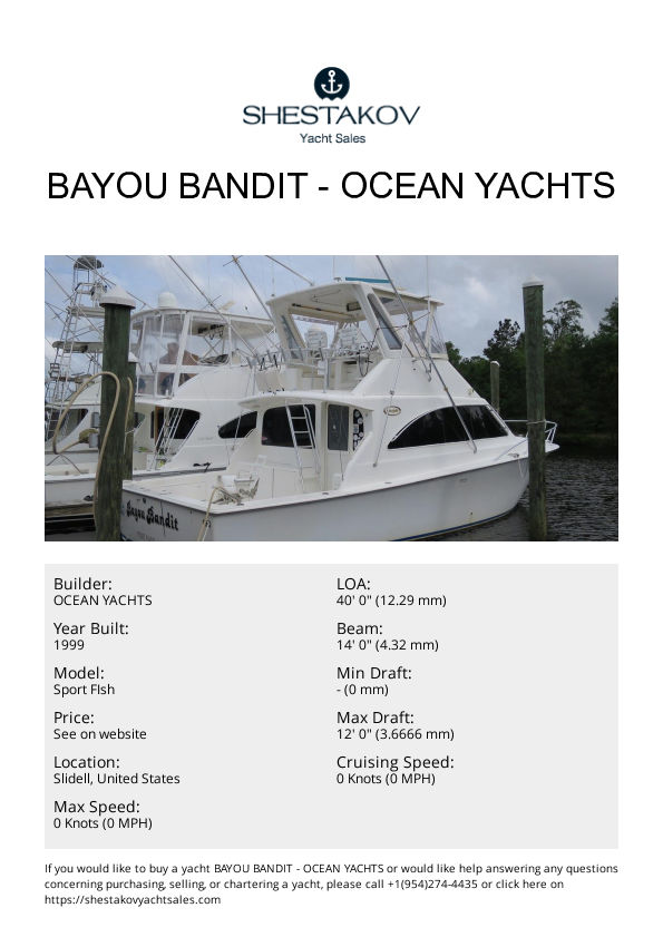 Bayou Bandit - Sport FIsh - 1999