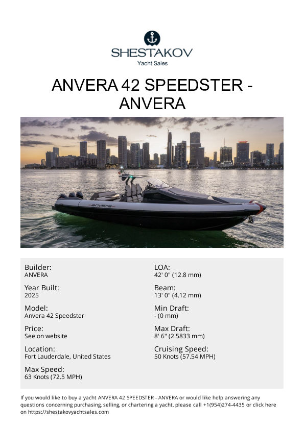 Anvera 42 Speedster - Anvera 42 Speedster - 2025