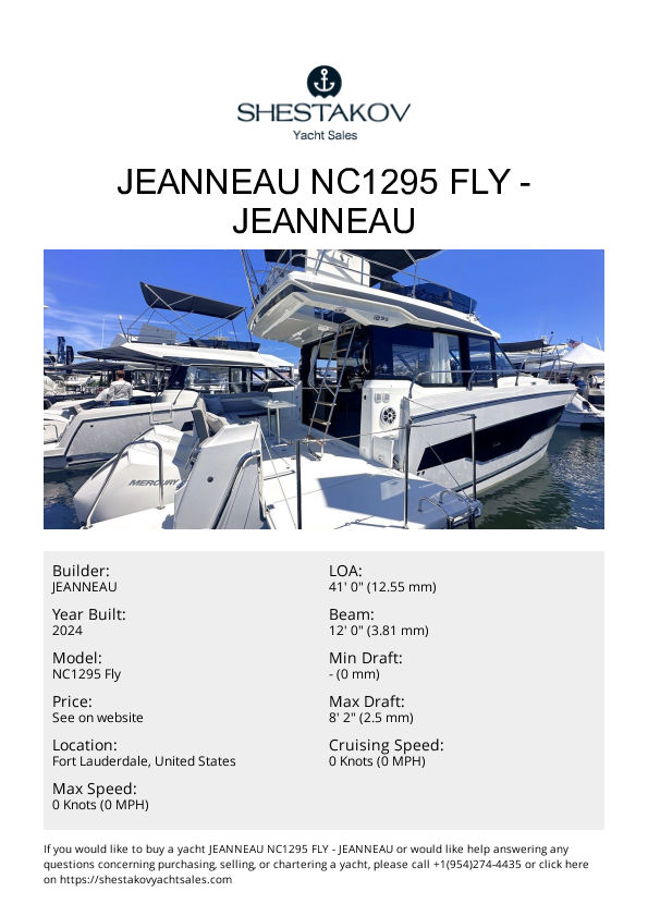 Jeanneau NC1295 Fly - NC1295 Fly - 2025