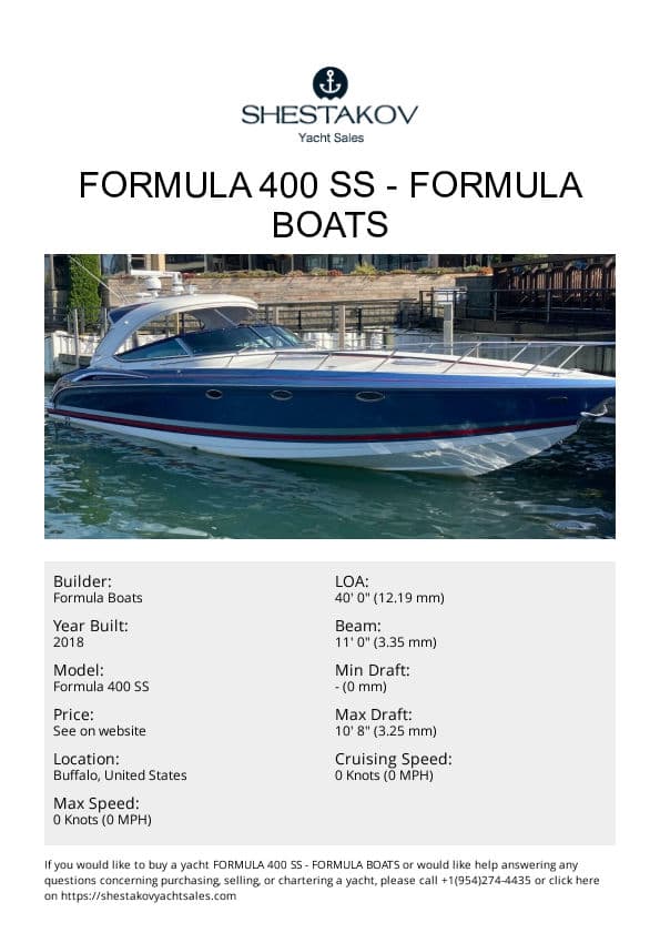 Formula 400 SS - Formula 400 SS - 2018