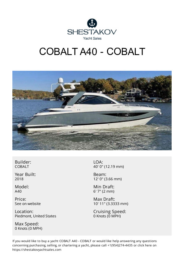 COBALT A40 - A40 - 2018