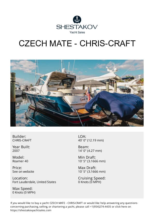 CZECH MATE - Roamer 40 - 2007