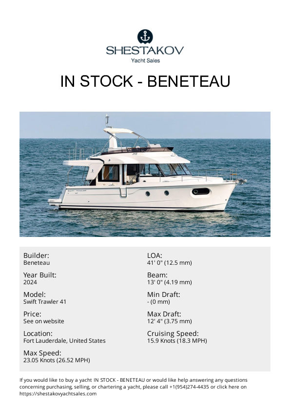 IN STOCK - Swift Trawler 41 - 2024