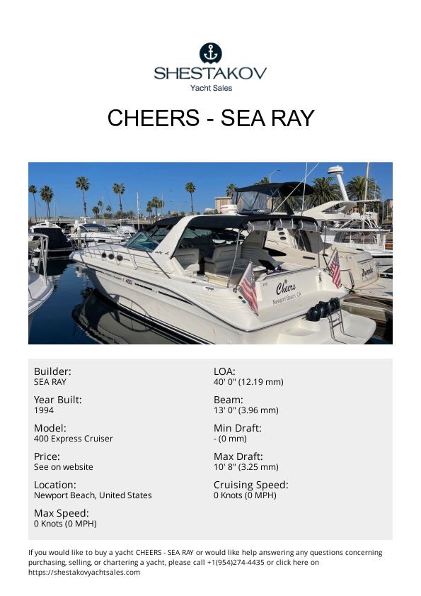 Cheers - 400 Express Cruiser - 1994