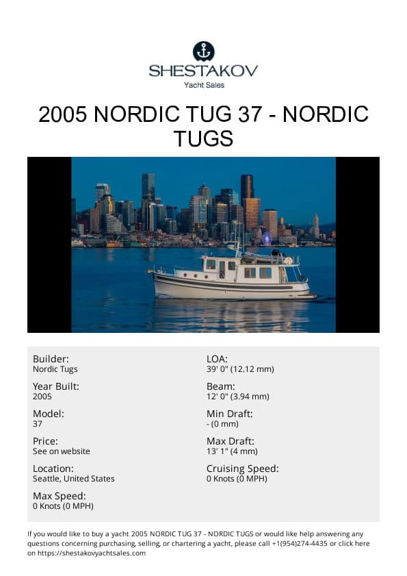 2005 Nordic Tug 37 - 37 - 2005