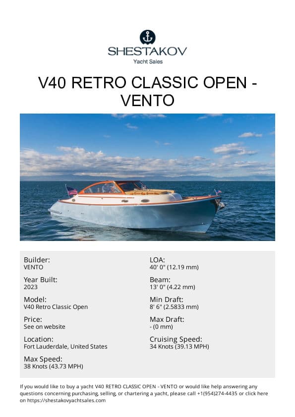 V40 Retro Classic Open - V40 Retro Classic Open - 2023
