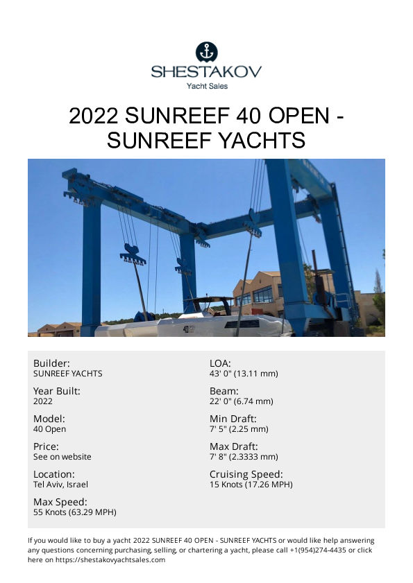 2022 Sunreef 40 Open - 40 Open - 2022