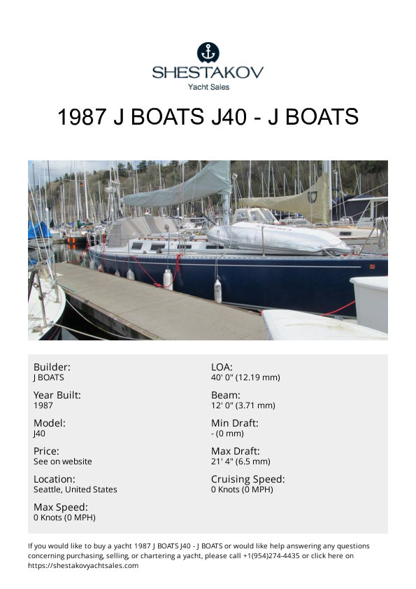 1987 J Boats J40 - J40 - 1987