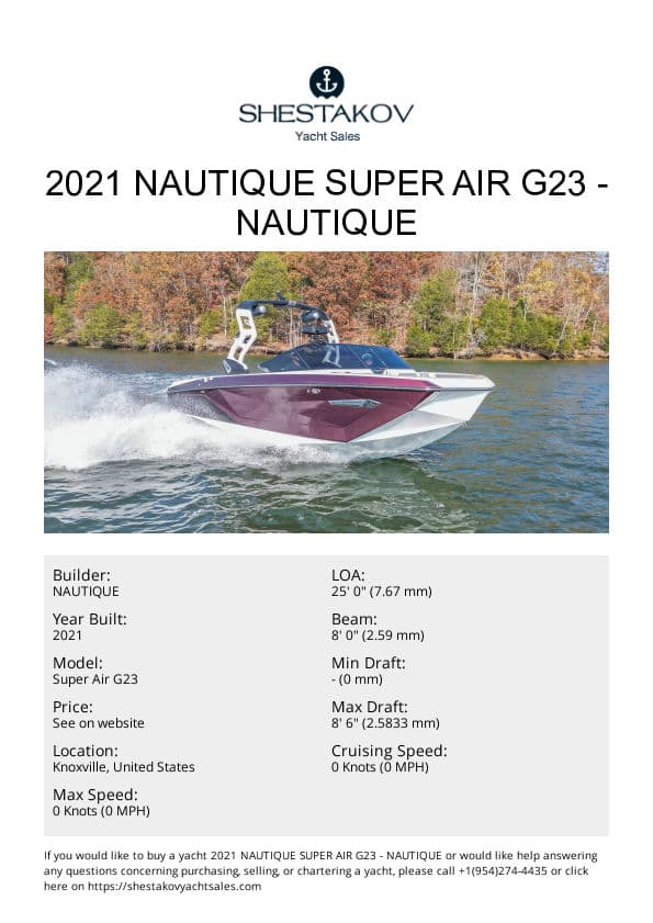 2021 Nautique Super Air G23 - Super Air G23 - 2021
